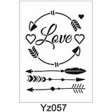 E Hobici Yazı Desenler Stencil Şablon 21X30 YZ-057