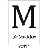 E Hobici Yazı Desenler Stencil Şablon 21X30 YZ-117