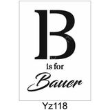 E Hobici Yazı Desenler Stencil Şablon 21X30 YZ-118