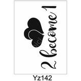 E Hobici Yazı Desenler Stencil Şablon 21X30 YZ-142