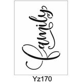 E Hobici Yazı Desenler Stencil Şablon (21X30) YZ-170 - Beyaz