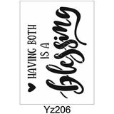 E Hobici Yazı Desenler Stencil Şablon 21X30 YZ-206