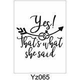 E Hobici Yazı Desenler Stencil Şablon 25 x 25 cm YZ-065