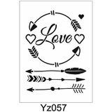 E Hobici Yazı Desenler Stencil Şablon 25 x 35 cm YZ-057
