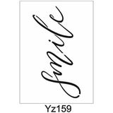 E Hobici Yazı Desenler Stencil Şablon 25 x 35 cm YZ-159