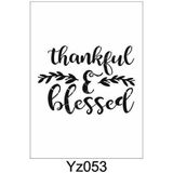 E Hobici Yazı Desenler Stencil Şablon 25X25 YZ-053