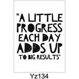 E Hobici Yazı Desenler Stencil Şablon 25X25 YZ-134 - Siyah