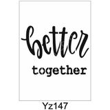 E Hobici Yazı Desenler Stencil Şablon 25X25 YZ-147