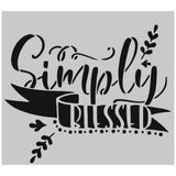 E Hobici Yazı Desenler Stencil Şablon 25X25 YZ-277 - Siyah
