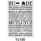 E Hobici Yazı Desenler Stencil Şablon 25X35 YZ-190 - Siyah