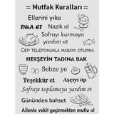 E Hobici Yazı Desenler Stencil Şablon 35X50 YZ-295 - Siyah
