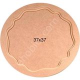 E Hobici Yuvarlak Tepsi Ahşap (Mdf) Obje T694