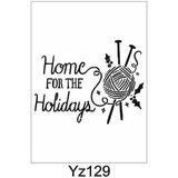 E Hobici YZ-129 Yazı Desenler Stencil Şablon 21 x 30 cm