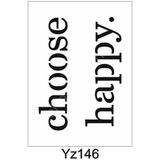 E Hobici YZ-146 Yazı Desenler Stencil Şablon 25 x 25 cm