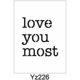 E Hobici YZ-226 Yazı Desenler Stencil Şablon 25 x 25 cm