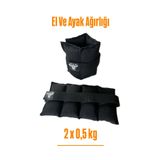 E-HSPORT EL VE AYAK BİLEK AĞIRLIĞI 2X0.5KG YARIM KİLO (KUM AĞIRLIK)