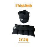 E-HSPORT EL VE AYAK BİLEK AĞIRLIĞI 2X1.5KG (KUM AĞIRLIK)