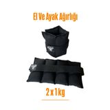 E-HSPORT EL VE AYAK BİLEK AĞIRLIĞI 2X1KG (KUM AĞIRLIK)