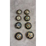 Ǝe Ilcare Altın Kaplama Mınelı Taşlı Metal Düğme 28 Boy 16 Mm 8 Adet