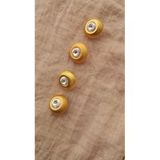 Ǝe Ilcare Altın Kaplama Taşlı Metal Düğme 18 Mm 4 Adet