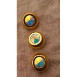 Ǝe Ilcare Altın Kaplama Taşlı Metal Düğme 27 Mm 3 Adet