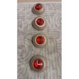 Ǝe Ilcare Altın Kaplama Taşlı Metal Dügme 44 Boy 26 Mm 4 Adet