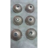 Ǝe Ilcare Bakır Bronz Fırçalı Kaplama Taşlı Metal Düğme 34 Boy 24 Mm 6 Adet