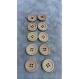 Ǝe Ilcare Doğal Ahşap Ağaç Düğme 30 Boy 18 Mm 8 Adet
