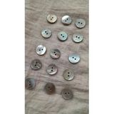 Ǝe Ilcare Doğal Hakiki İnci Midye Kabugu D Sedef Üğme 10 Mm 15 Adet