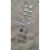 Ǝe Ilcare Doğal Hakiki İnci Midye Kabugu Sedef Düğme 18 Mm 8 Adet