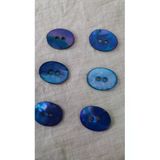 Ǝe Ilcare Doğal Hakiki İnci Midye Kabugu Sedef Düğme 20X15 Mm 6 Adet