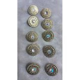 Ǝe Ilcare Gold Kaplama Taşlı Düğme 18 Boy 14 Mm 10 Adet