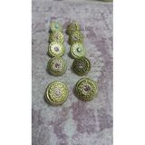 Ǝe Ilcare Gold Mat Kaplama Taşlı Metal Düğme 25 Boy 15 Mm 10 Adet