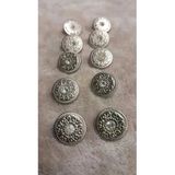Ǝe Ilcare Nikel Kaplama Metal Düğme Taşlı 25 Boy 15 Mm 10 Adet