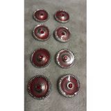 Ǝe Ilcare Nikel Kaplama Taşlı Metal Düğme 30 Boy 20 Mm 8 Adet