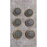 Ǝe Ilcare Polyester Düğme Gold Çember 30 Boy 22 Mm 6 Adet
