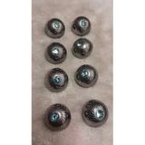 Ǝe Ilcare Siyah Nikel Taşlı Metal Düğme 26 Boy 18 Mm 8 Adet