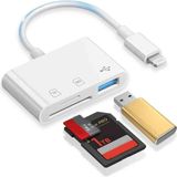 E-Kervan 3'ü 1 Arada iphone Lightning To Tf Sd Kart ve Usb Çevirici Dönüştürücü Orjinal Sağlam