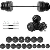E-Life 105 kg Siyah Dambıl Seti Halter Seti Ağırlık Fitness Seti