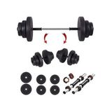 E-Life 25 kg Siyah Dambıl Seti ve Halter Seti Ağırlık Fitness Seti