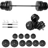 E-Life 55 kg Dambıl Seti & Halter Seti Ağırlık Fitness Seti