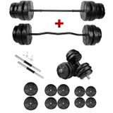 E-Life 58 kg Z Bar Dambıl Seti & Halter Seti Ağırlık Fitness Seti