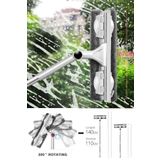 E-LİFE HOME (1 Adet) Yedek Bez Hediyeli Mikrofiber Bezli Çekçekli Teleskopik Duvar Cam Silecek Camsil Cam Mopu