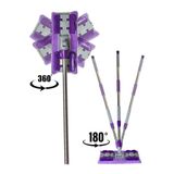 E-LİFE HOME ( 1 Adet ) Yedek Bez Hediyeli Yer Mopu Fayans Duvar Yüzey Temizlik Mikrofiber Mop Mor