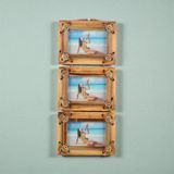 E-life shop El Yapımı Doğal Ahşap 3’lü Bambu Bamboo Fotoğraf Çerçevesi Dekoratif Ev Ofis Hediyesi Duvar Süsü - 2