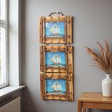 E-life shop El Yapımı Doğal Ahşap 3’lü Bambu Bamboo Fotoğraf Çerçevesi Dekoratif Ev Ofis Hediyesi Duvar Süsü - 9