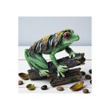 E-life shop Gerçek Görünümlü Canlı Renkli Afrika Ağaç Kurbağası Biblo Heykel Ev & Ofis Yeni Yıl Hediyesi 12 cm.