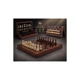 e-life shop Lüks Doğal Ahşap Manyetik Satranç Takımı 30x30 cm Katlanabilir Özel Yuvalı Premium Satranç Seti