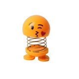e-life shop Öpücük Atan Emoji Smile Zıp Zıp Kafa 8 cm Araba Torpido Süsü Masaüstü Dekoratif Figür Pasta Süsü