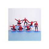 e-life shop Spiderman Örümcek Adam Aksiyon Karakter Stantlı 7’li Figür Koleksiyon & Oyuncak Seti Pasta Süsü 10cm
